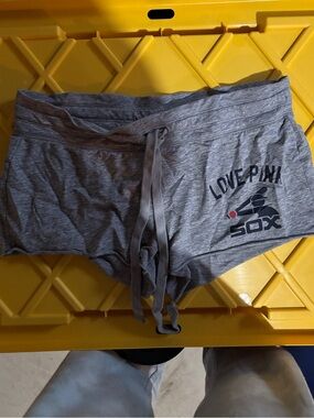 PINK Victoria's Secret Grey Lounge Shorts with Pink Logo